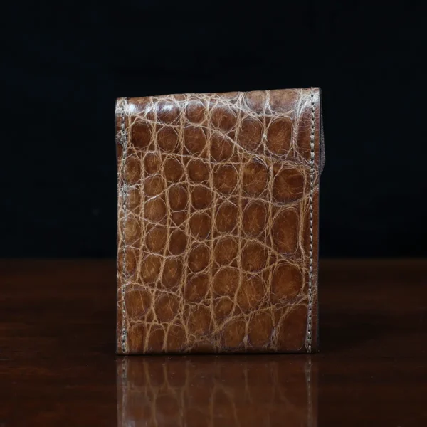 Front Pocket Wallet with Fold-Over Flap – American Alligator – 001