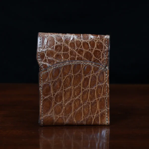 Front Pocket Wallet with Fold-Over Flap – American Alligator – 001