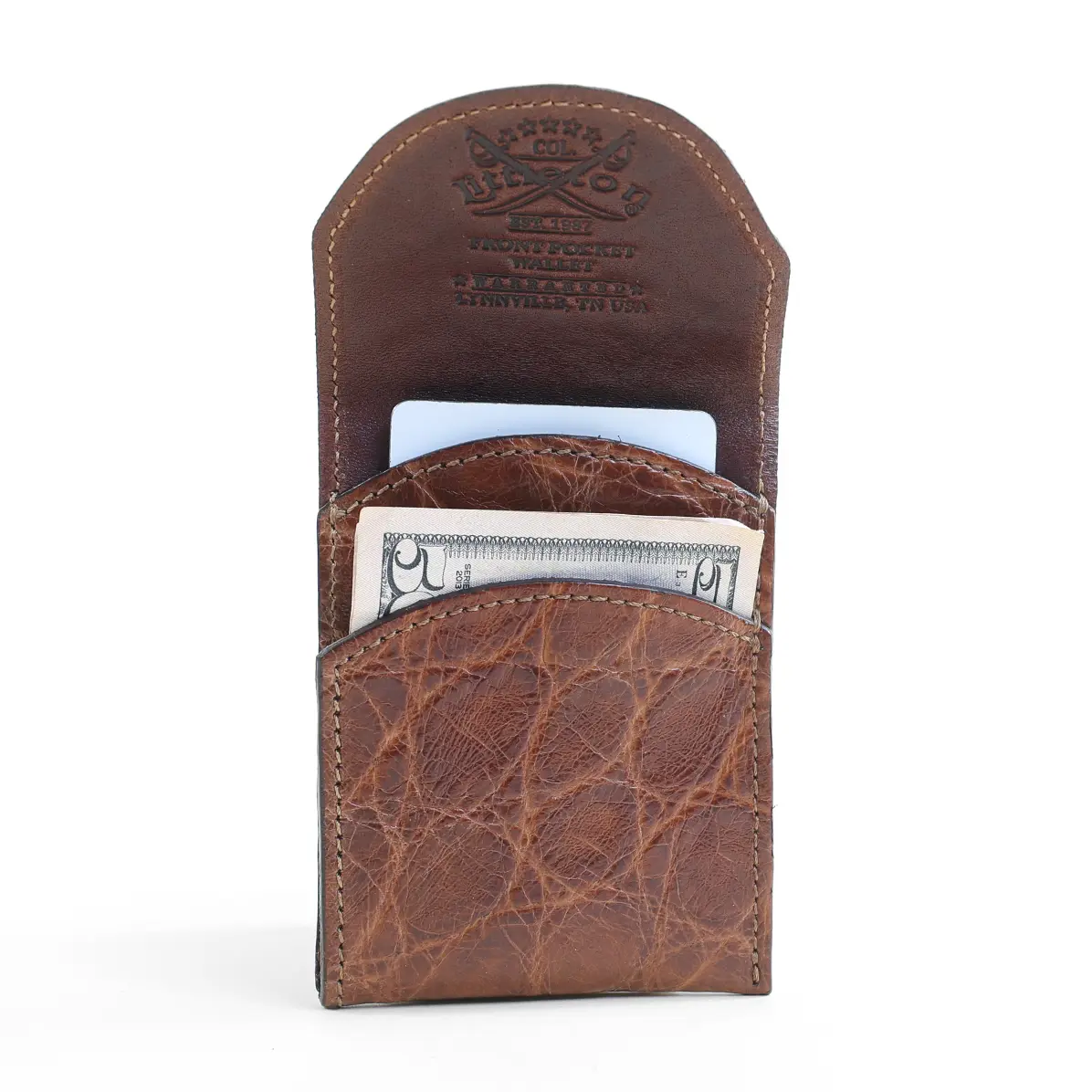 View larger image of Front Pocket Wallet with Fold-Over Flap - American Alligator - 001 - W5fl A 001 Open2 View