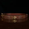 side view of the alligator belt showing the adjustable feature