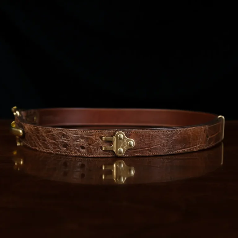 side view of the alligator belt showing the adjustable feature