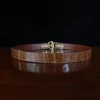 No. 5 Cinch Belt in Vintage Brown American Alligator with Brass hardware - X-Large - ID 001 - back view on a black background