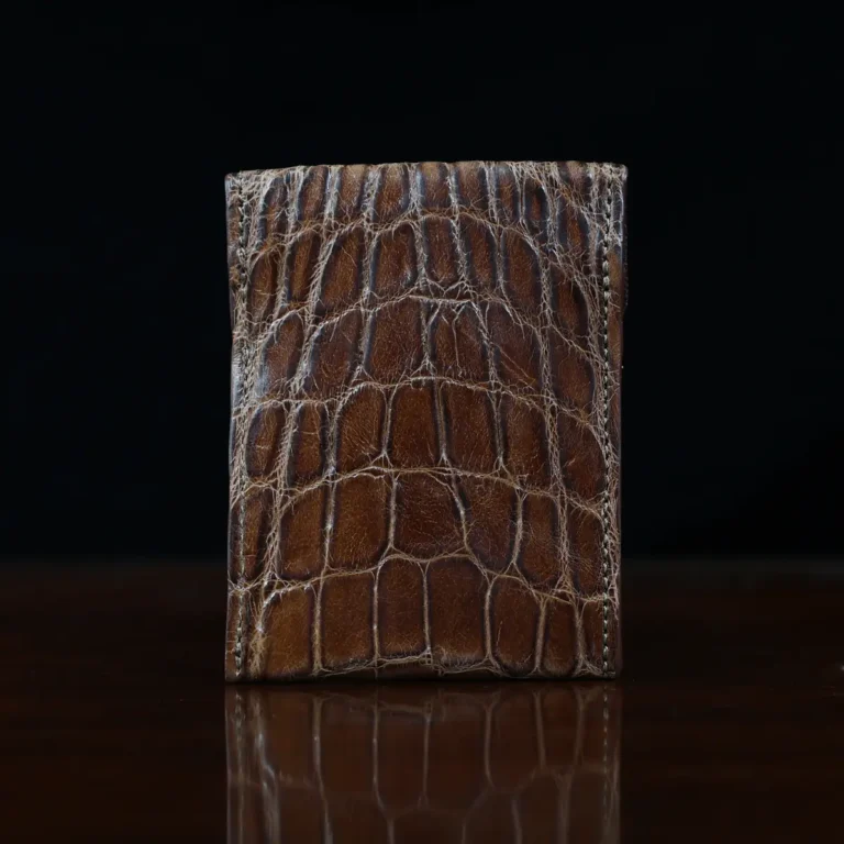 American Alligator front pocket wallet, showing the back - id 003