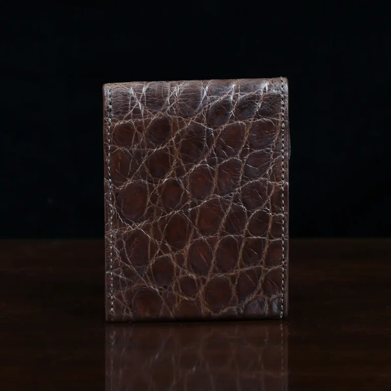 American Alligator front pocket wallet, showing the back - id 003