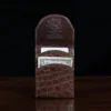 American Alligator front pocket wallet, showing the front open with cash - id 003