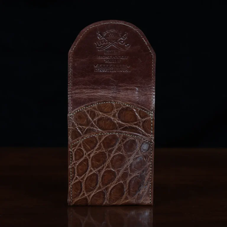 American Alligator front pocket wallet, showing wallet open - id 003
