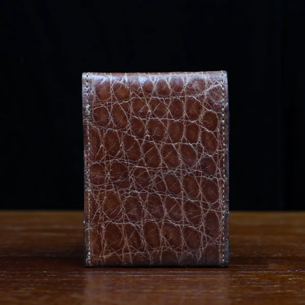 Front Pocket Wallet with Fold-Over Flap – American Alligator – 002