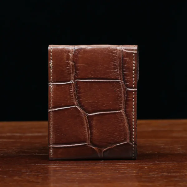 Front Pocket Wallet with Fold-Over Flap – American Alligator – 002