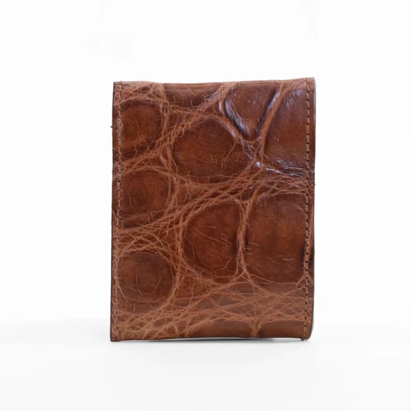 Front Pocket Wallet with Fold-Over Flap – American Alligator – 002