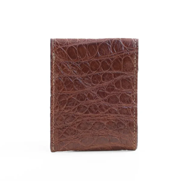 Front Pocket Wallet with Fold-Over Flap – American Alligator – 002