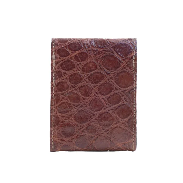 Front Pocket Wallet with Fold-Over Flap – American Alligator – 002