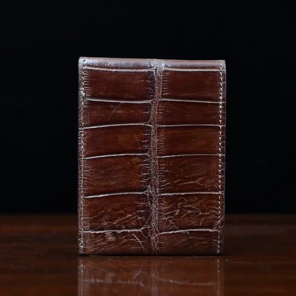 Front Pocket Wallet with Fold-Over Flap – American Alligator – 002