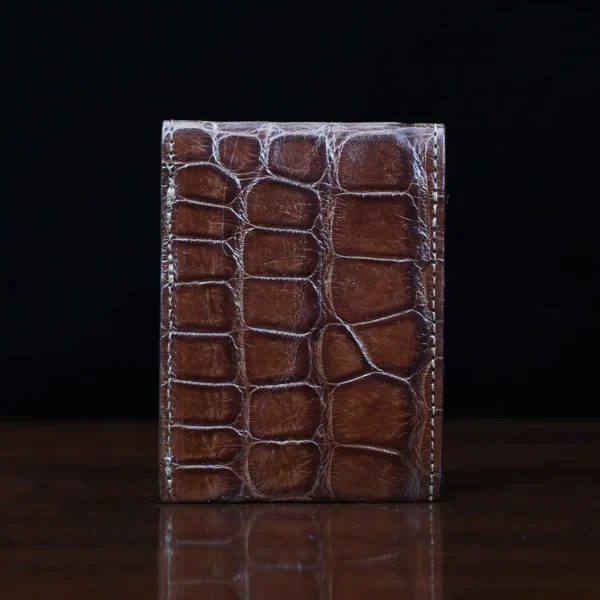 Front Pocket Wallet with Fold-Over Flap – American Alligator – 002