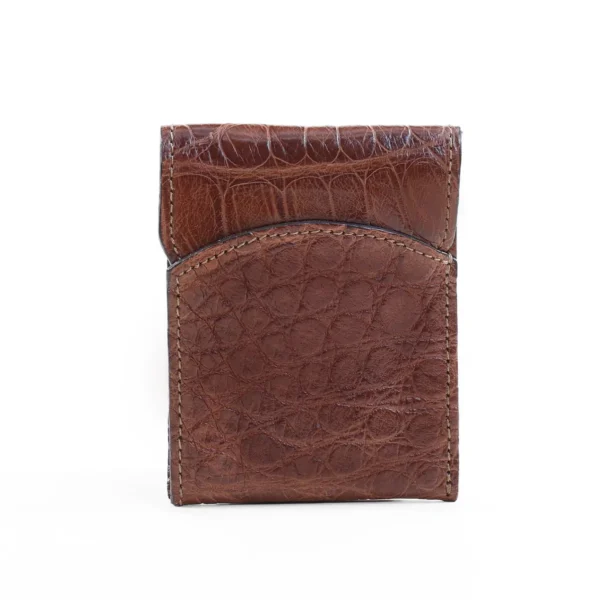 Front Pocket Wallet with Fold-Over Flap – American Alligator – 002
