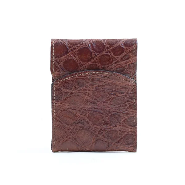 Front Pocket Wallet with Fold-Over Flap – American Alligator – 002