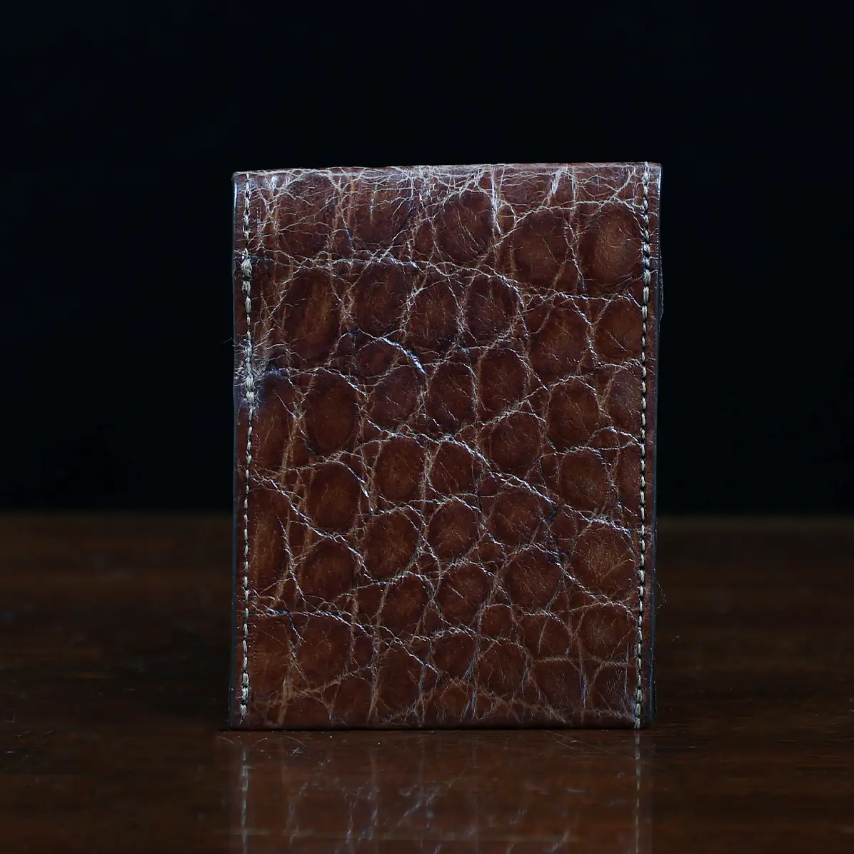 View larger image of American Alligator front pocket wallet, showing the back - id 003