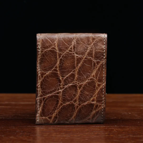 Front Pocket Wallet with Fold-Over Flap – American Alligator – 003