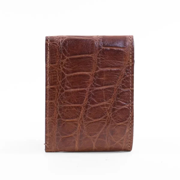 Front Pocket Wallet with Fold-Over Flap – American Alligator – 003