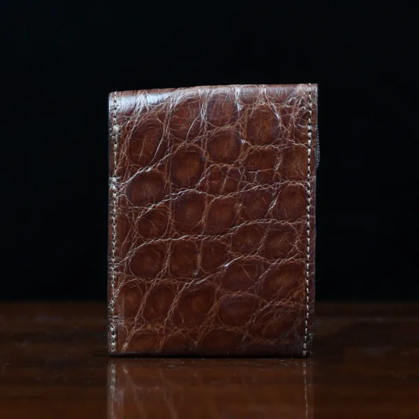 Front Pocket Wallet with Fold-Over Flap – American Alligator – 003
