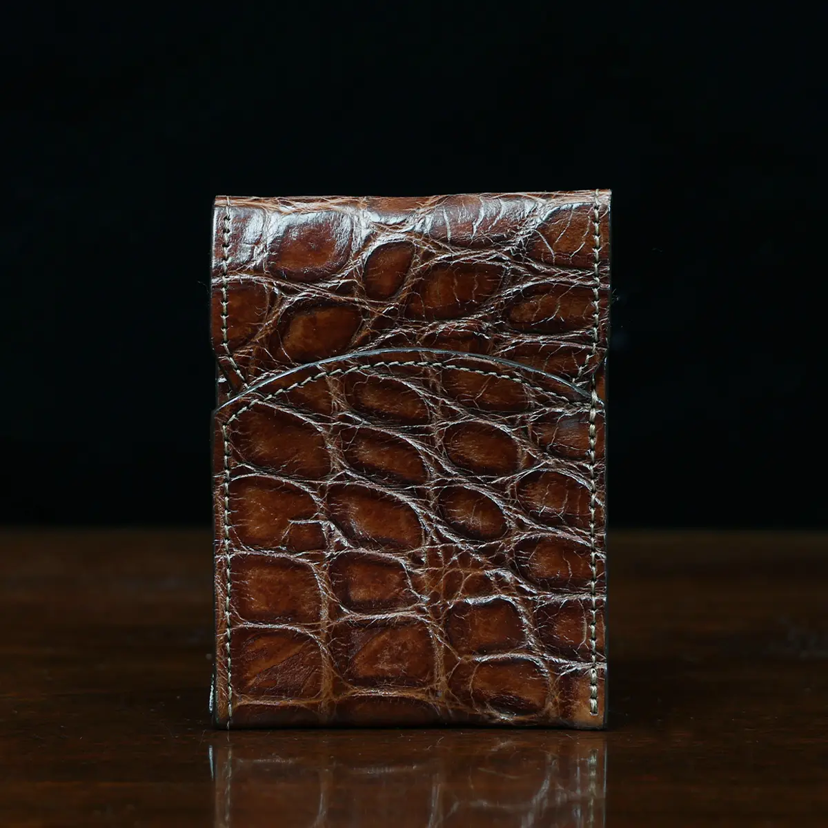 View larger image of American Alligator front pocket wallet, showing the front - id 003