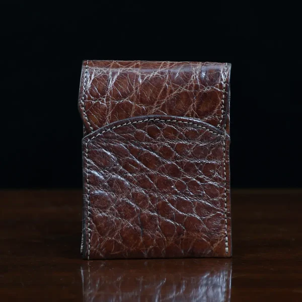 Front Pocket Wallet with Fold-Over Flap – American Alligator – 003