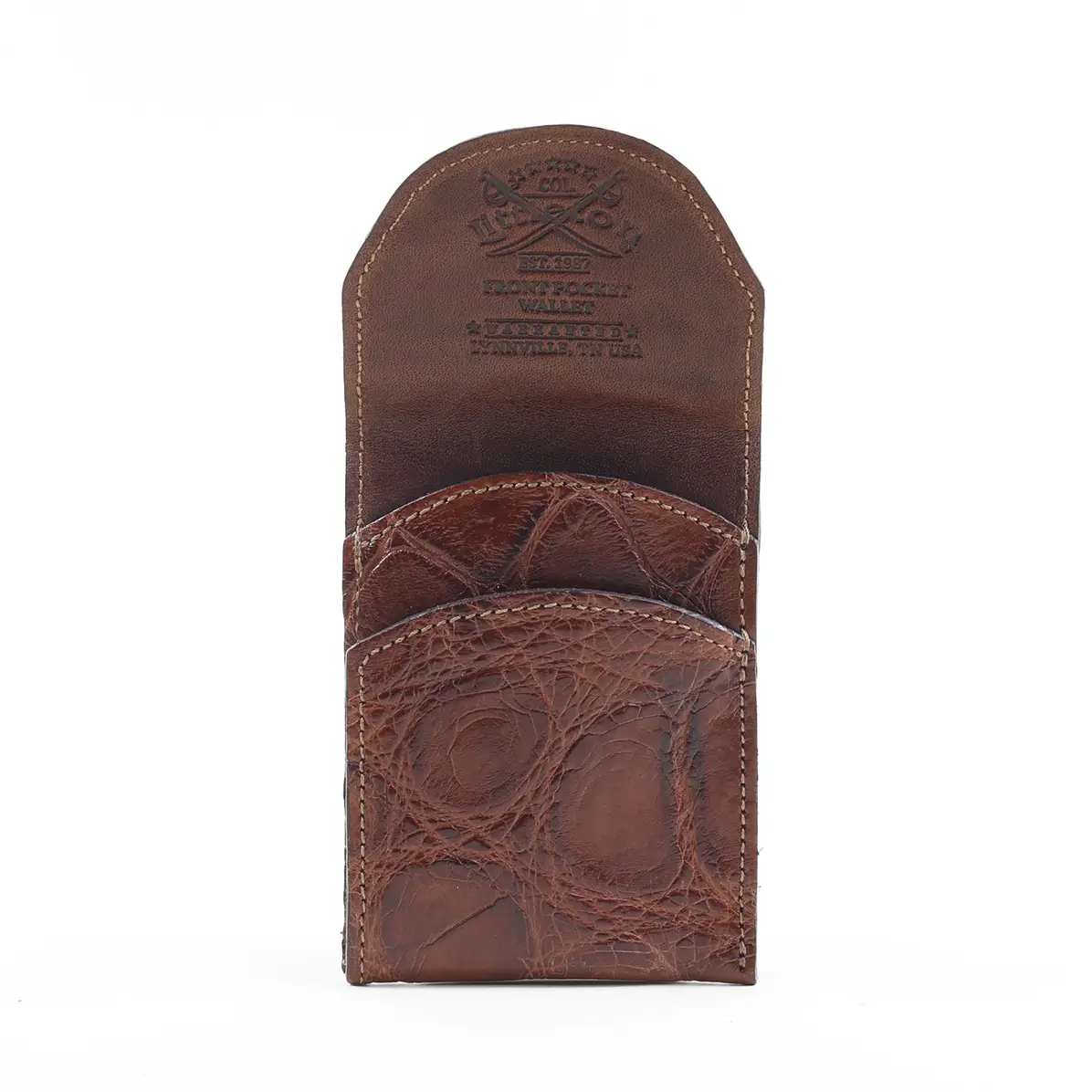View larger image of American Alligator front pocket wallet, showing the front - id 003