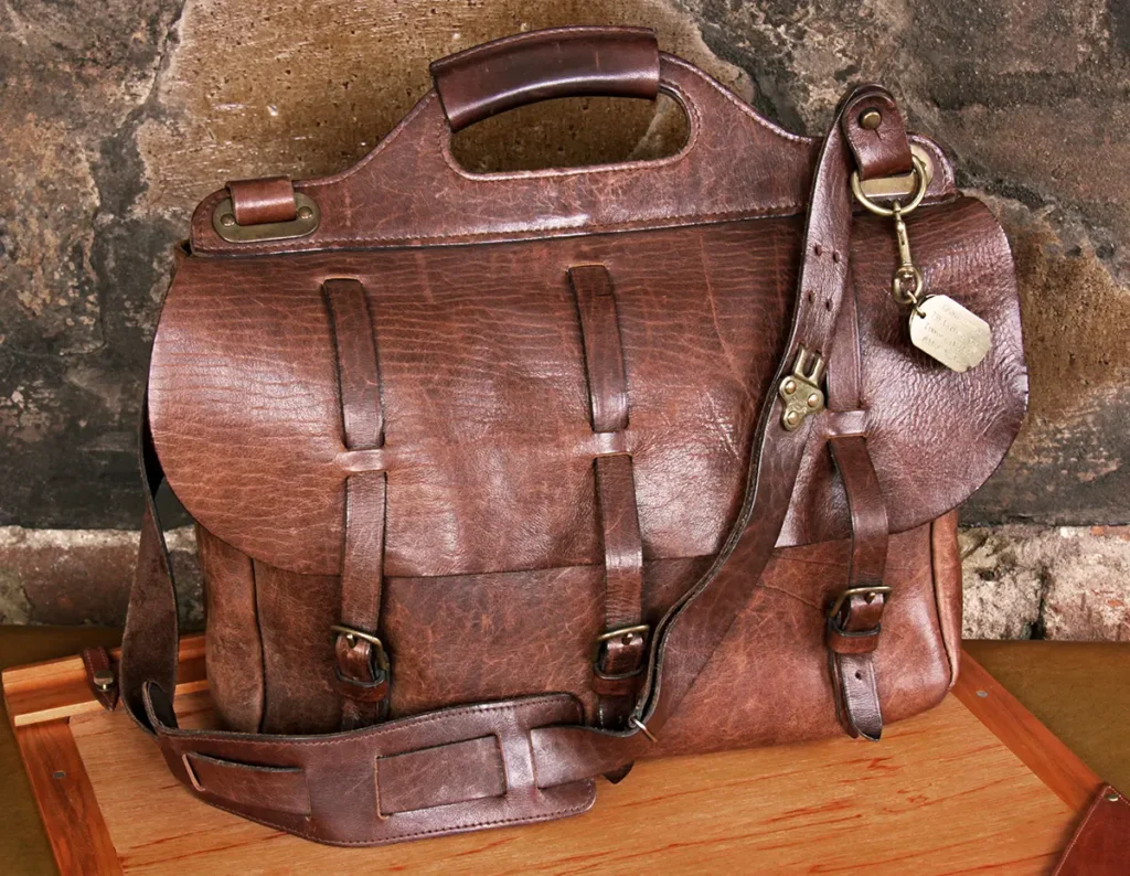 Colonel saddlebag that shows it's age through the years