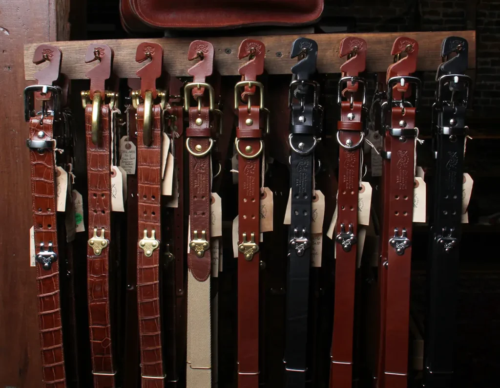 The Colonel on Belts 27 Col. Littleton Belts hanging up