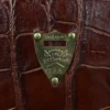 close up of the serial number of the all american alligator navigator briefcase