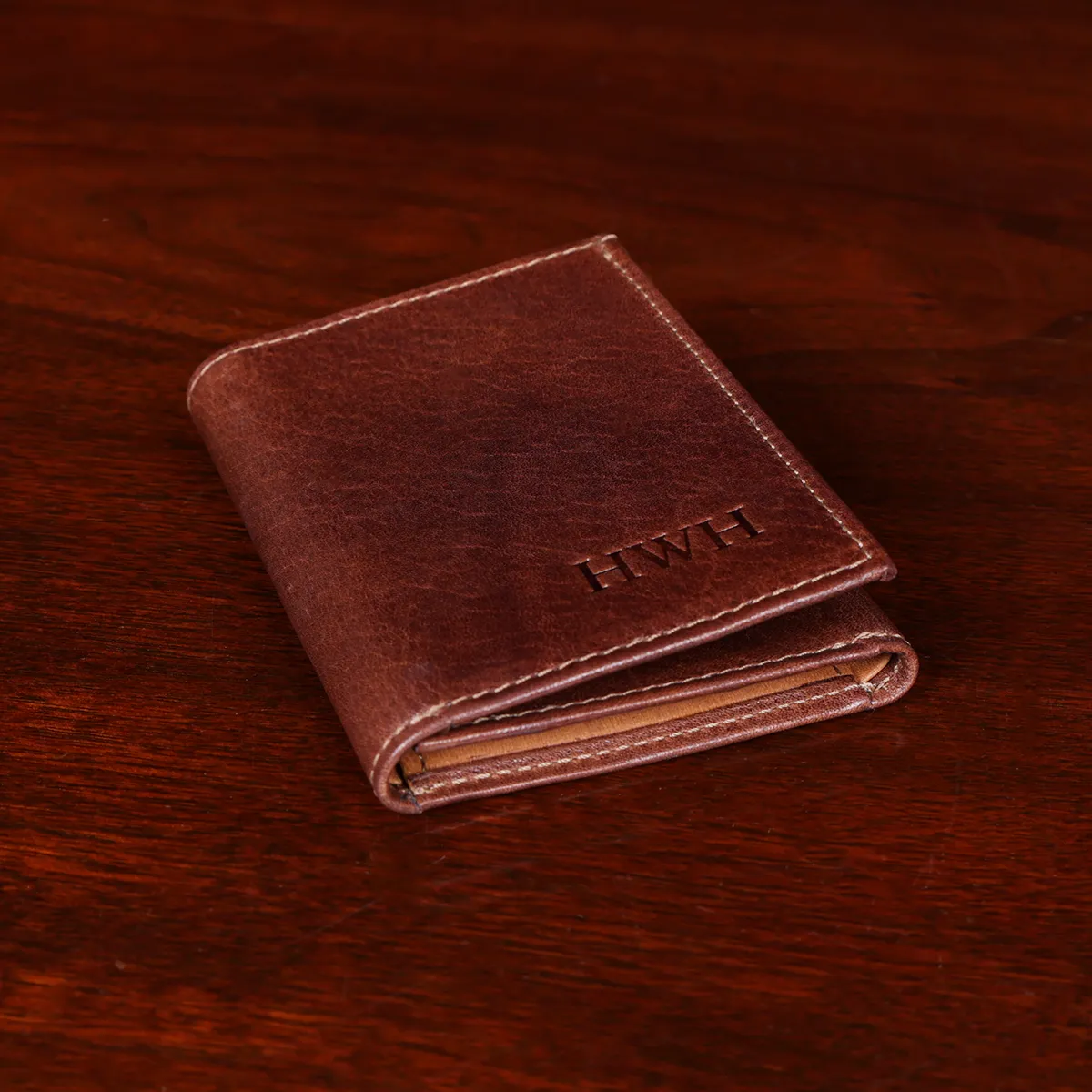 Louisiana Lafayette Leather Trifold Wallet (Manmade Interior)