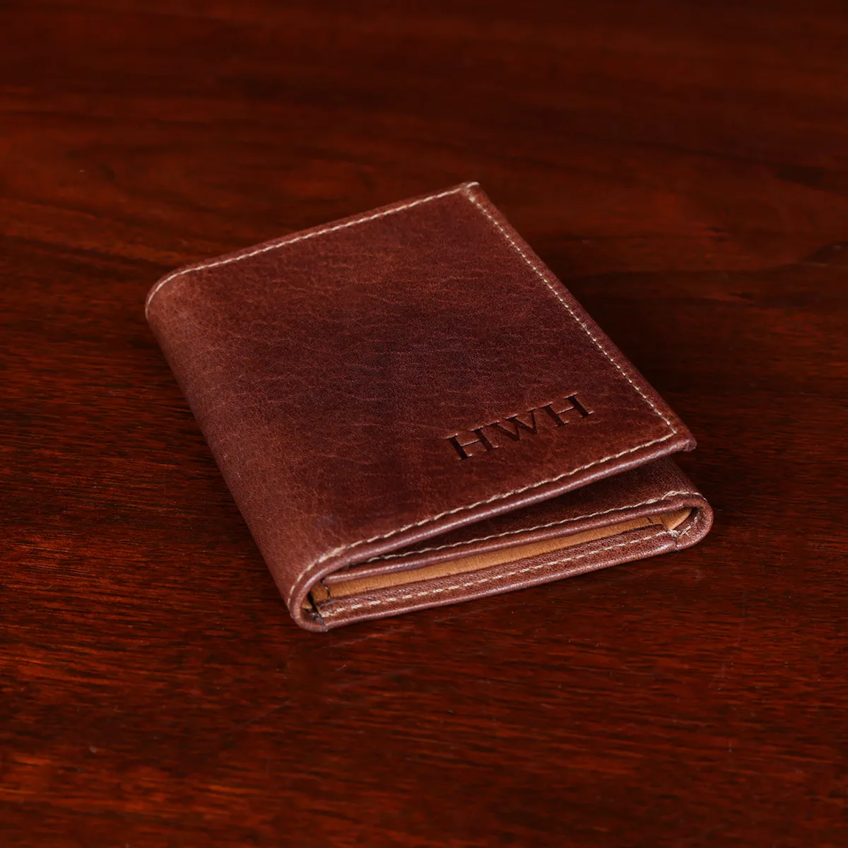 leather trifold wallet