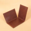 no 102 vintage brown billfold with flaps