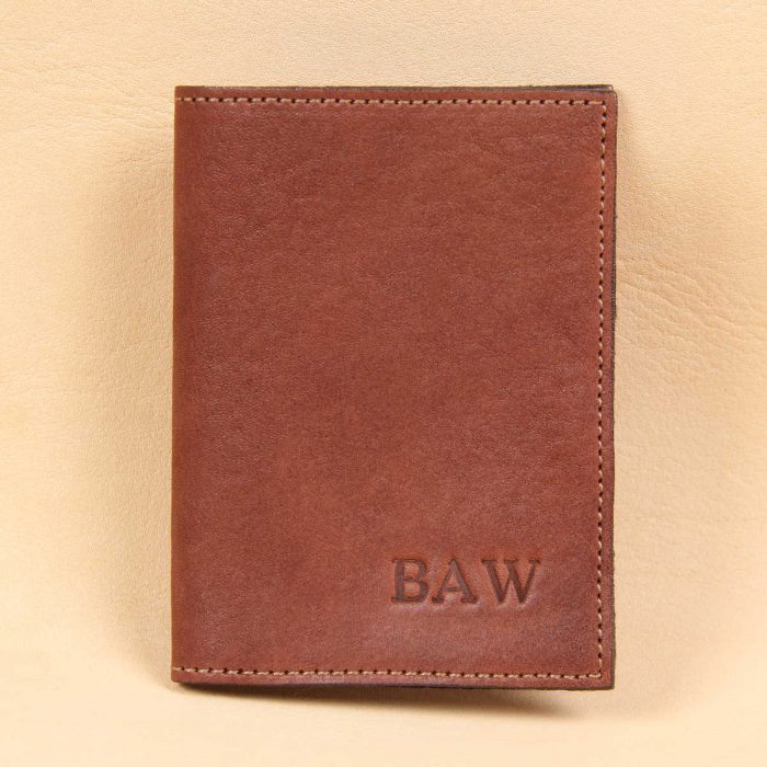 brown card wallet