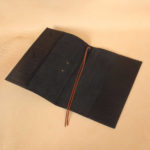 no 30 black brown leather journal notebook cover with bookmark
