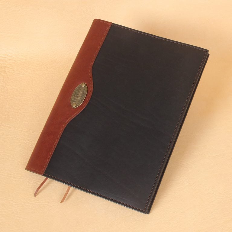 no 30 black brown leather journal notebook cover