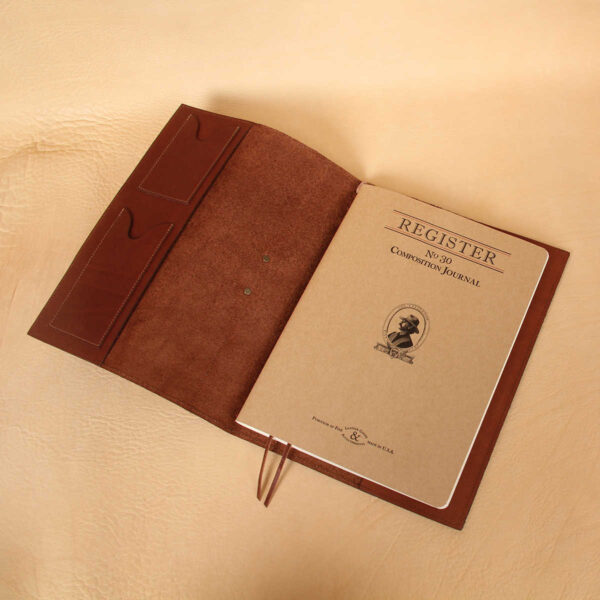 no 30 vintage brown leather journal notebook cover with journal