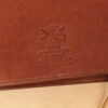 no 30 vintage brown leather journal notebook cover with product stamp