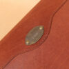 no 30 vintage brown leather journal notebook cover with brass metal plate