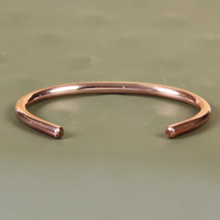 copper engravable wristwire bracelet with open closure