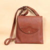 leather handbag brown front