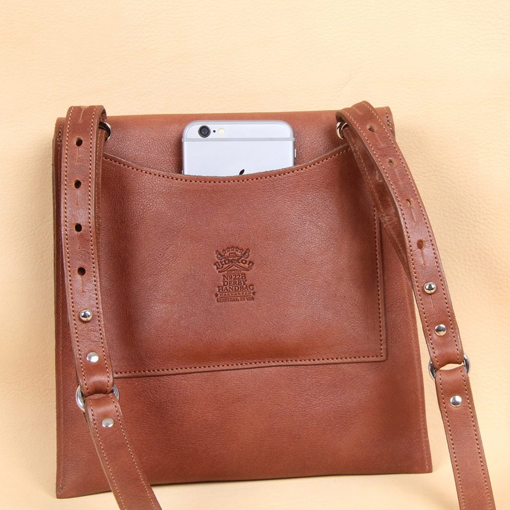 Leather Handbag Crossbody Purse Derby USA Made Col. Littleton