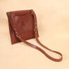 leather handbag crossbody brown shoulder strap