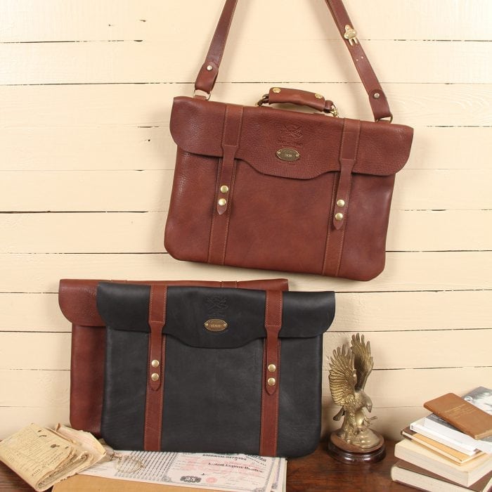 Leather Document Bag with Strap Best & USA Made Col. Littleton