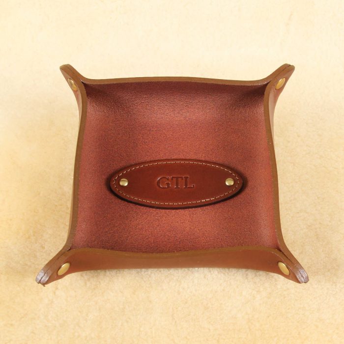 Leather Dresser Caddy No 3 Valet Tray Col Littleton