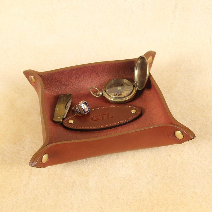 Leather Dresser Caddy No 3 Valet Tray Col Littleton
