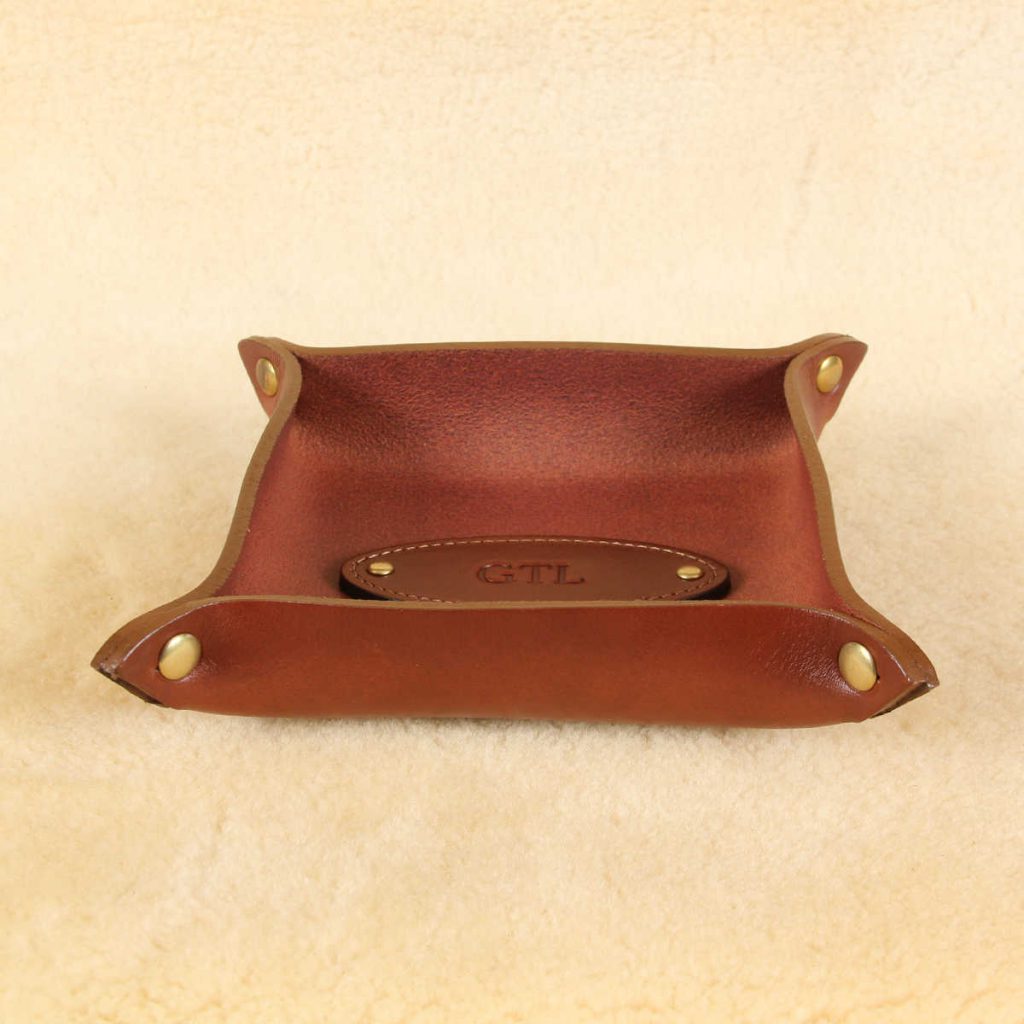 Leather Dresser Caddy & Valet Tray No. 3 Col. Littleton