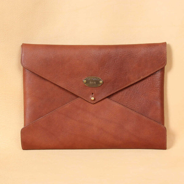 emissary brown american leather document envelope