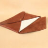emissary brown american leather document envelope with flap open