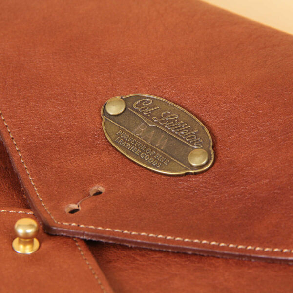 emissary brown american leather document envelope plate