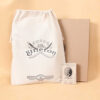 emissary brown american leather envelope cotton canvas bag and box packaging